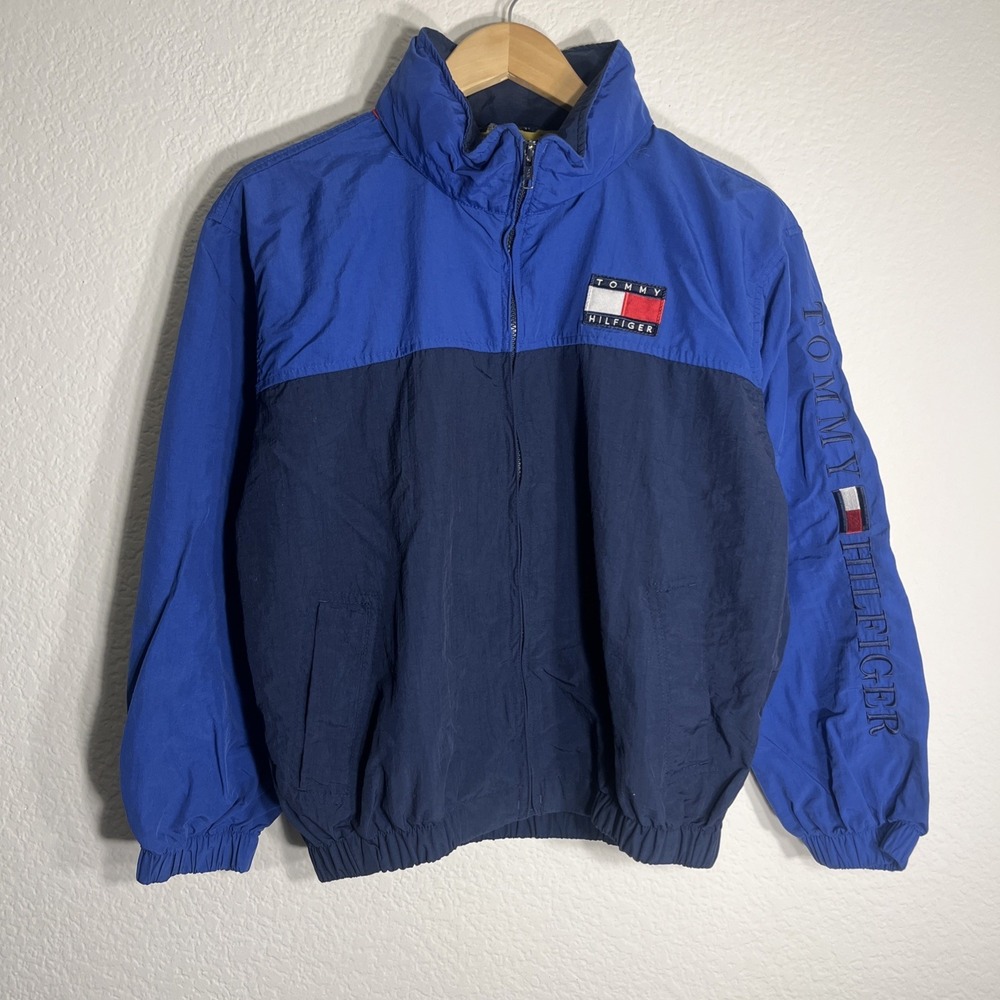 Tommy Hilfiger Jacket Kids Hooded Puffer Size L colorblock